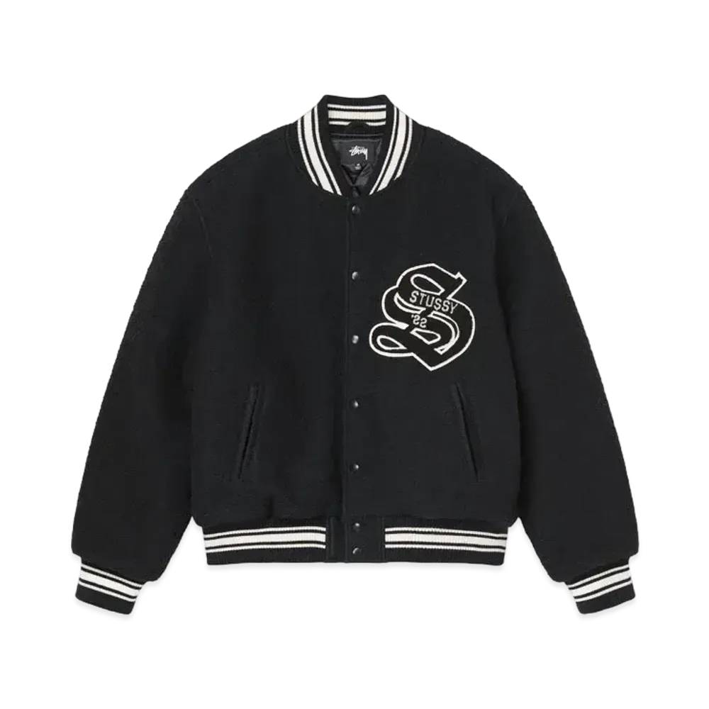 Stussy Casentino Wool Varsity Jacket "Black"