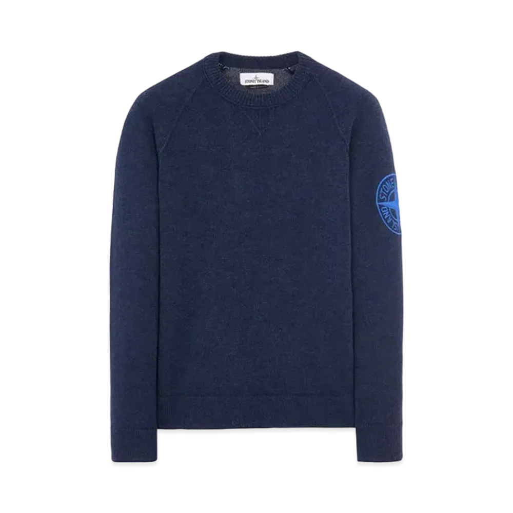 Stone Island 514B7 GEELONG WOOL WITH EMBROIDERY "Blue"