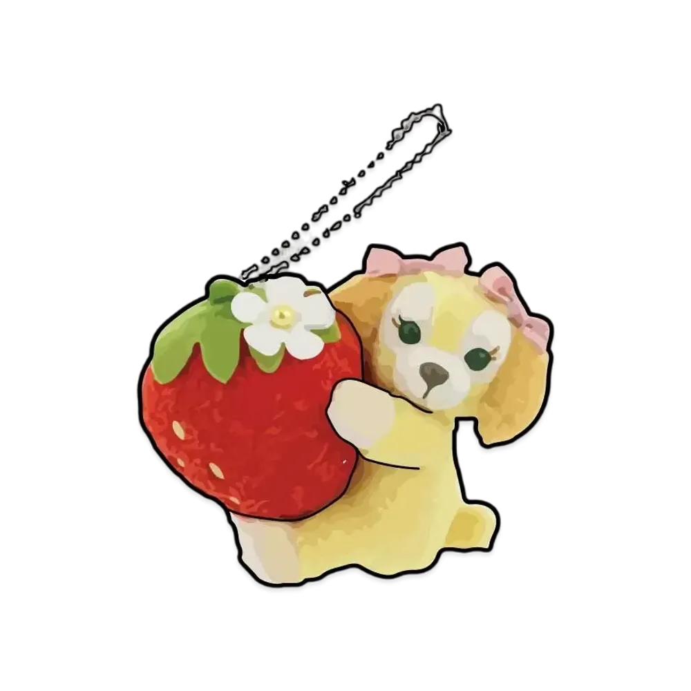 Disney Heartfelt Strawberry Gift Stuffed Animal Charm Cookie "Multi"