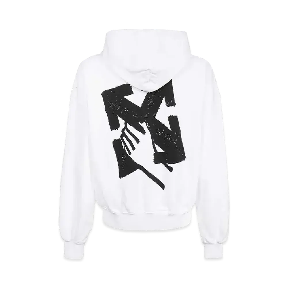OFF-WHITE Arrow Slim Hoodie "White"