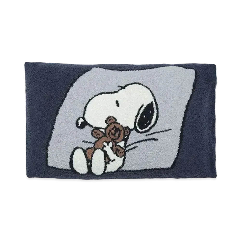 GELATO PIQUE x PEANUTS Snoopy x Bear Jacquard Pillow Case "Navy"
