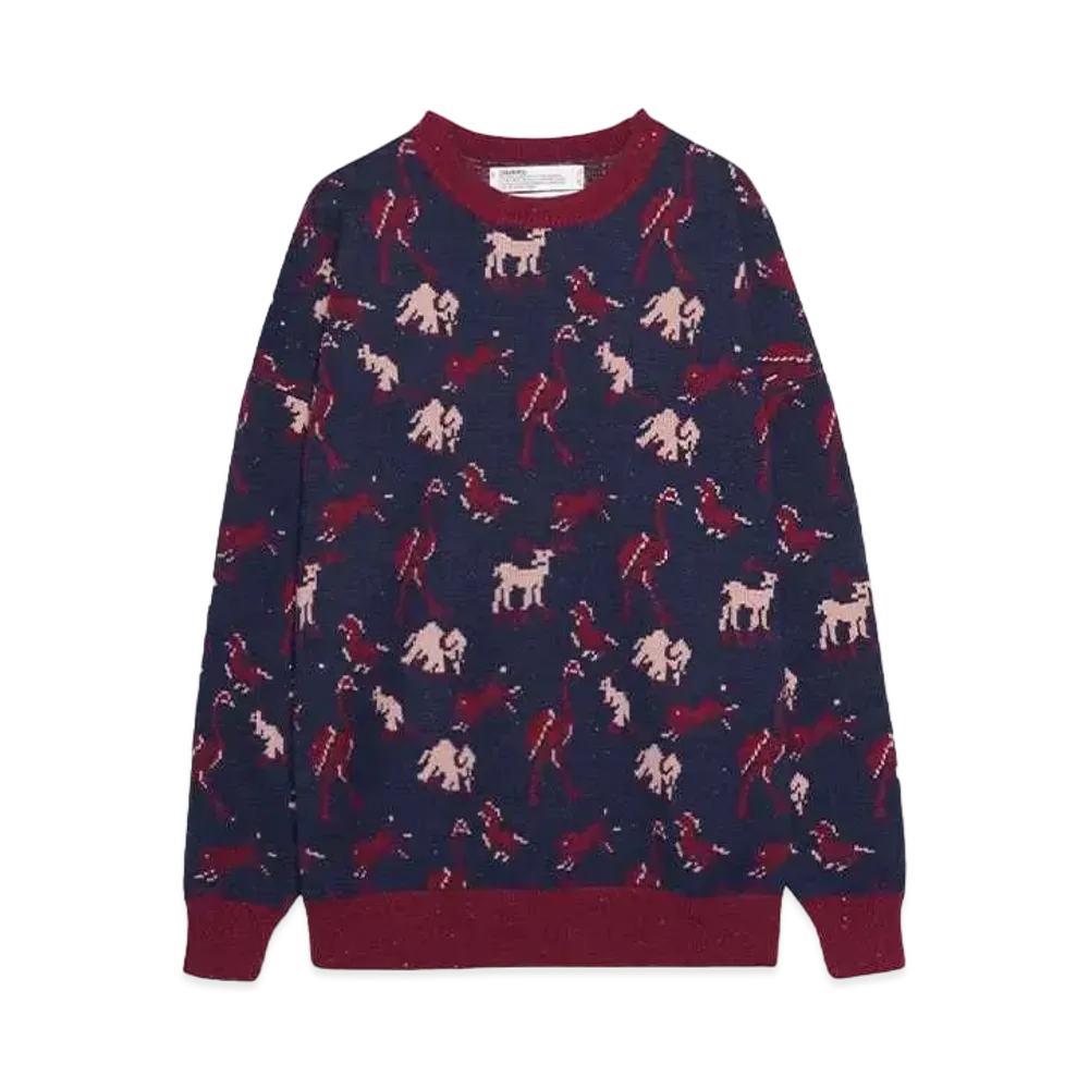 DAIRIKU "ZOO" Oversized Pullover Knit "NAVY&BOUDUEX"