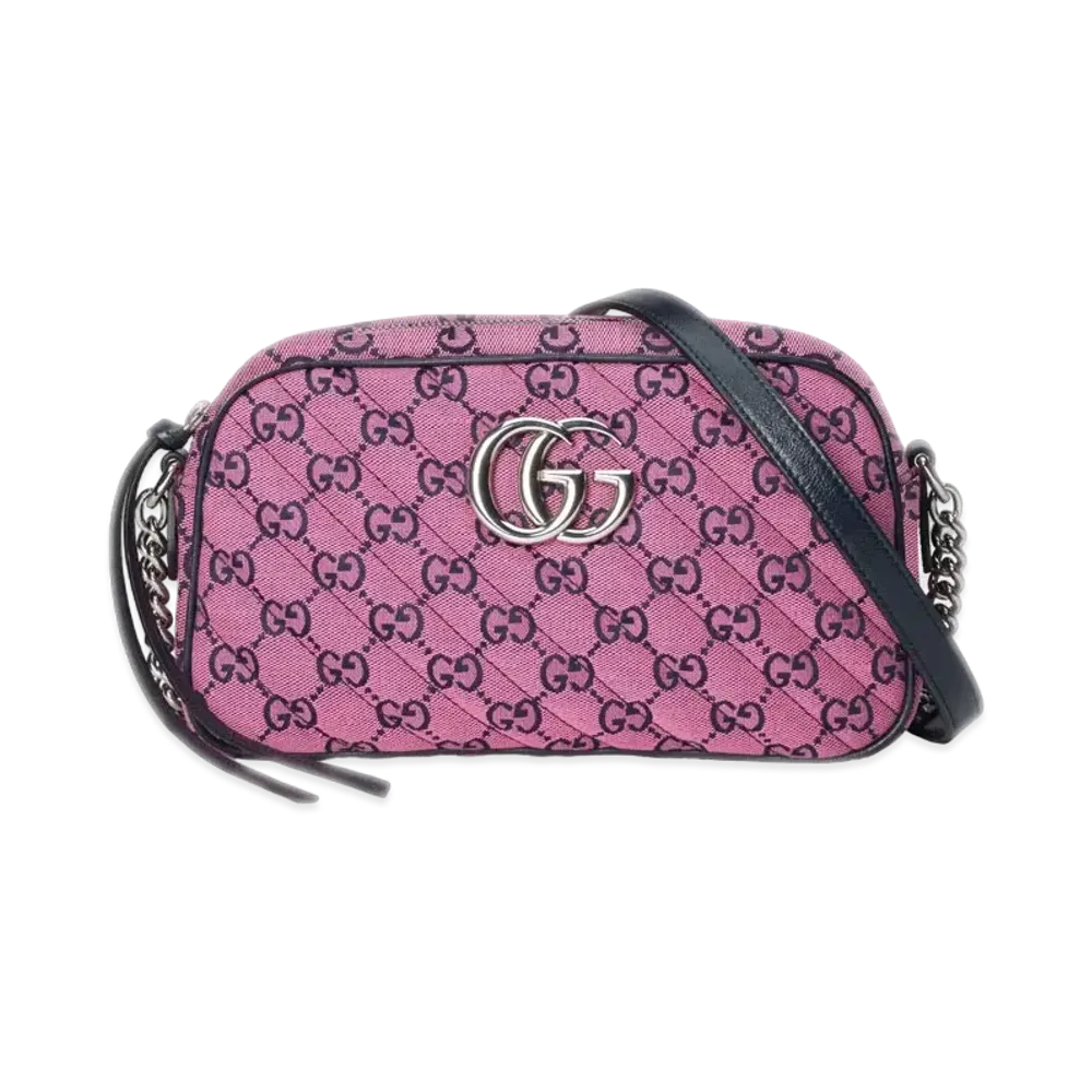 GUCCI GG Marmont Multicolor Small Shoulder Bag "Pink/Blue"