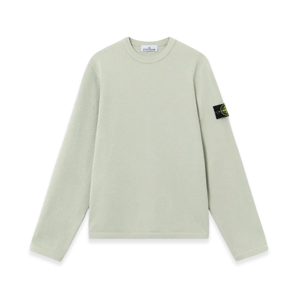Stone Island 6100011 Mesh Stitch Organic Cotton Fleece "Sage Green"