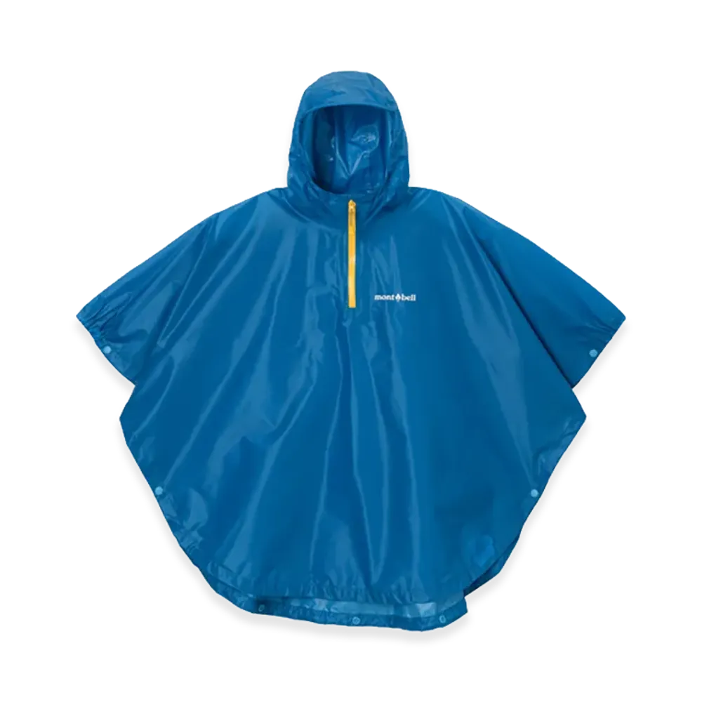 mont-bell Kid's Trekking Rain Poncho 95-125 "Blue Green"