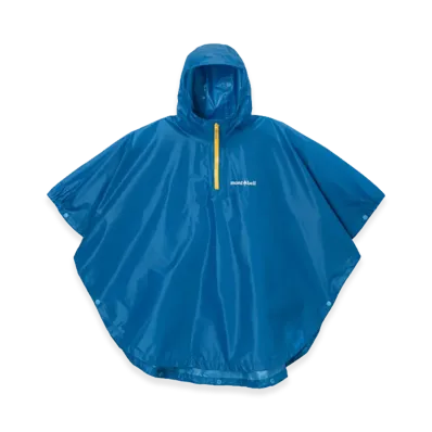 mont-bell Kid's Trekking Rain Poncho 95-125 "Blue Green"
