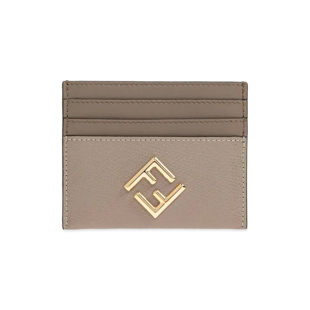 FENDI Women's FF Diamonds Card Case "Gray"