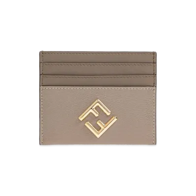 FENDI Women's FF Diamonds Card Case "Gray"