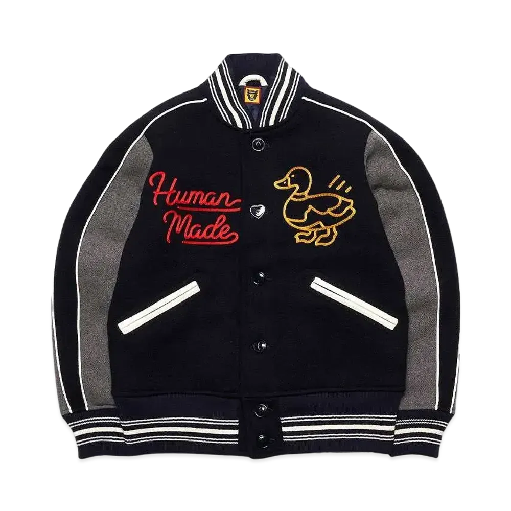 HUMAN MADE VARSITY JACKET "Navy"