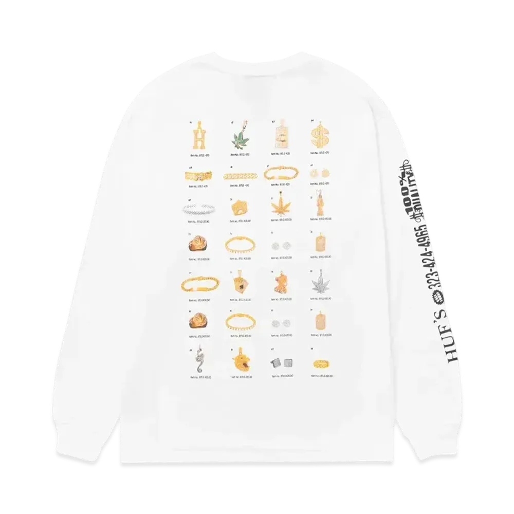 HUF Jewelry LS Tee "White"