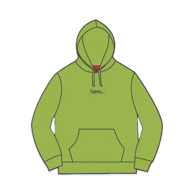 Supreme Tag Logo Hooded Sweatshirt "Lime"