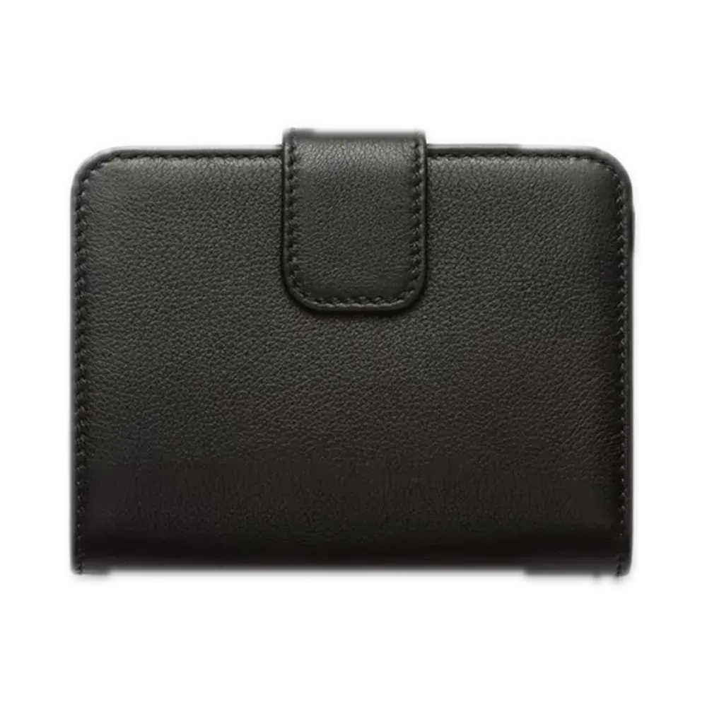 PRADA Soft Grain Leather Wallet "Black"