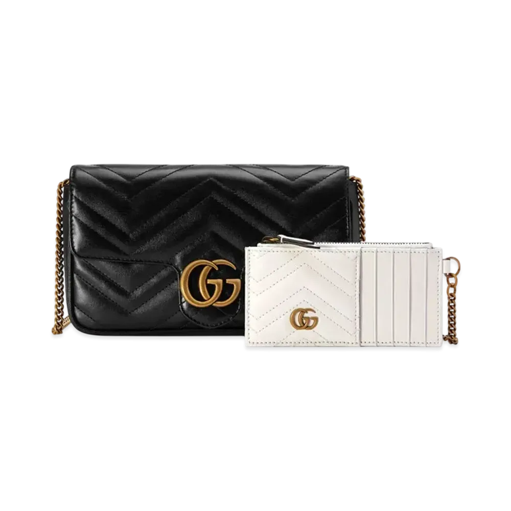 GUCCI GG Marmont Super Mini Bag "Black"