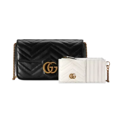 GUCCI GG Marmont Super Mini Bag "Black"