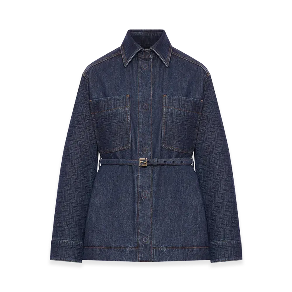 FENDI Women's FF Denim Jacket "Blue"