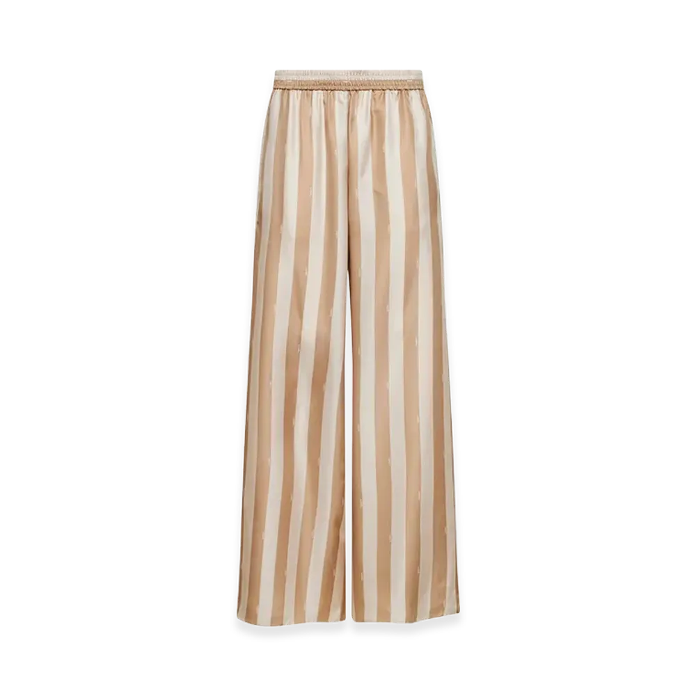 FENDI Women's Silk Palazzo Pant "Beige"