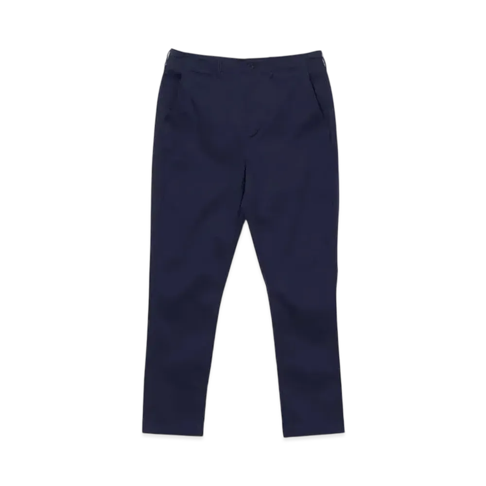 BEAMS Cotton Pique Stretch Tapered Pants "Navy"