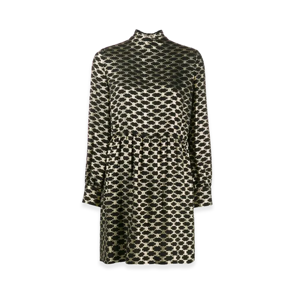 CELINE Women's Dress "Black/Gold"