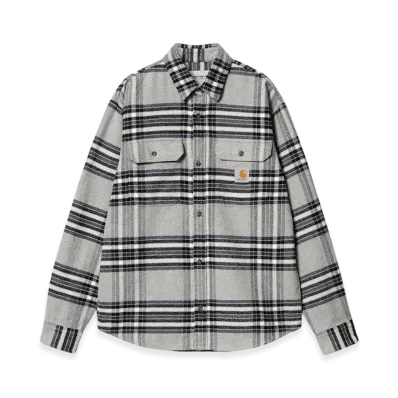 Carhartt WIP Hawkins Check Shirt "Grey Heather/Blue"