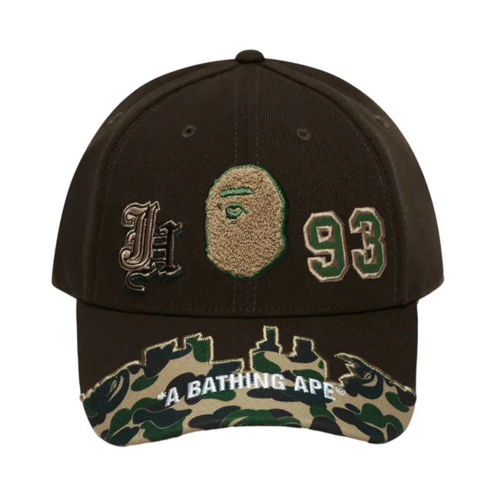 A BATHING APE x Jeff Hamilton Abc Camo Multi Logo Cotton Twill Cap "Brown"