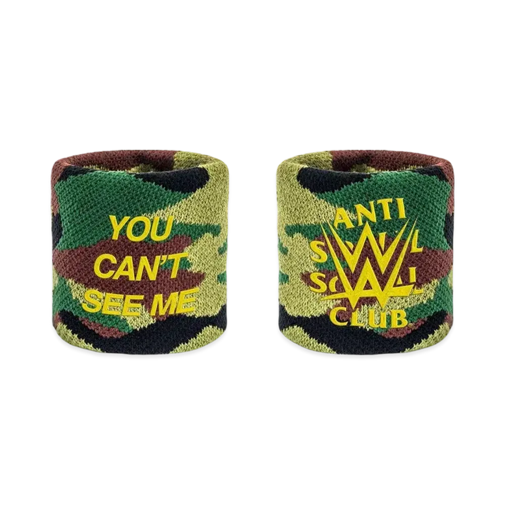 ANTI SOCIAL SOCIAL CLUB x WWE You Can't See Me Sweatbands "Camo"