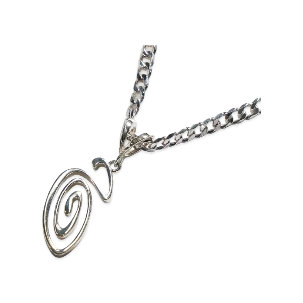 Stussy Spring 24 Jewelry Swirly S Chain Necklace 