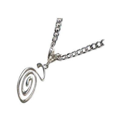 Stussy Spring 24 Jewelry Swirly S Chain Necklace "Sterling Silver"