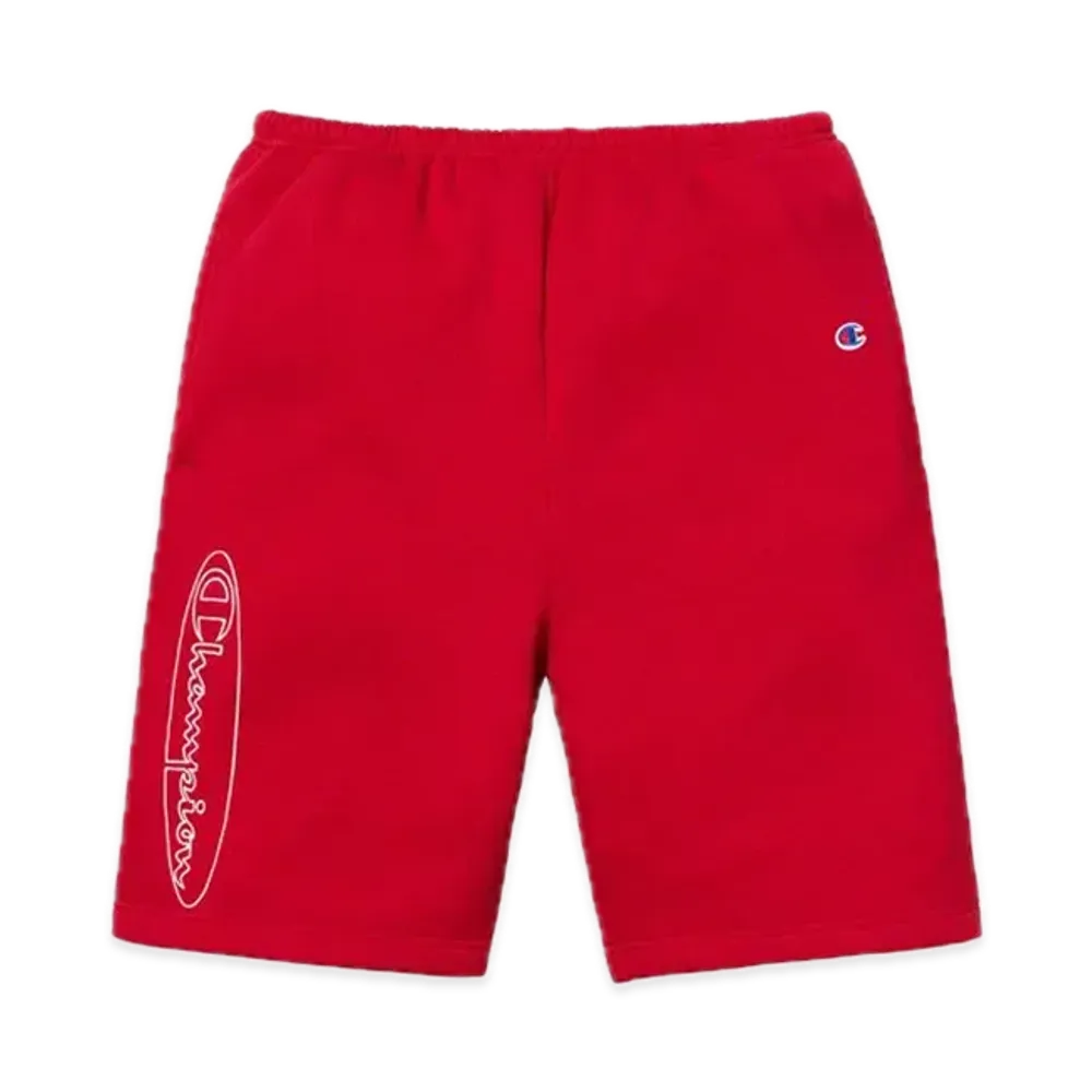 Supreme x Champion Outline Sweatshort "Dark Red"