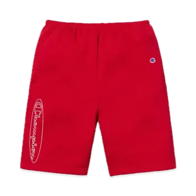 Supreme x Champion Outline Sweatshort "Dark Red"