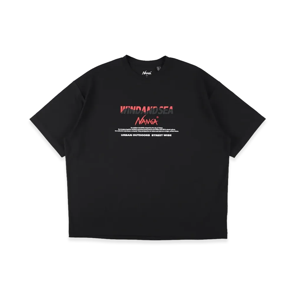 WIND AND SEA x NANGA Power Dry NW Logo Tee "Black"