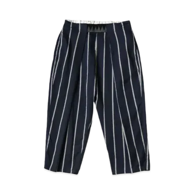 KAPITAL Linen Phillies Stripes Easy Beach Pants "Navy"