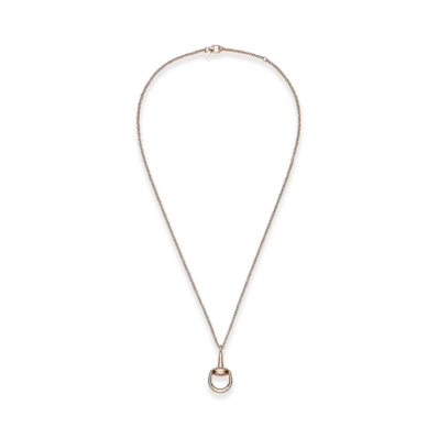 GUCCI Horsebit Necklace with Pendant "Gold"