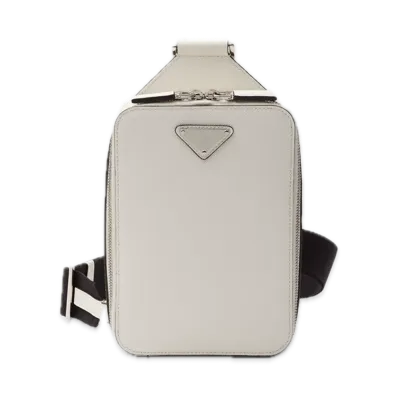 PRADA Brique Saffiano One-Shoulder Bag "White"