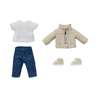 Good Smile Company "Nendoroid Doll" -Nendoroid Doll- Outfit Set: Leather Jacket (Ivory)