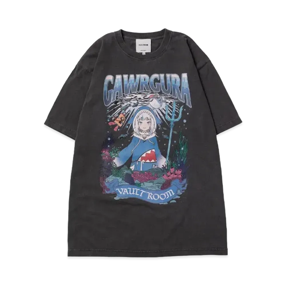 VAULTROOM x GAWR GURA GURA Tee "Charcoal"