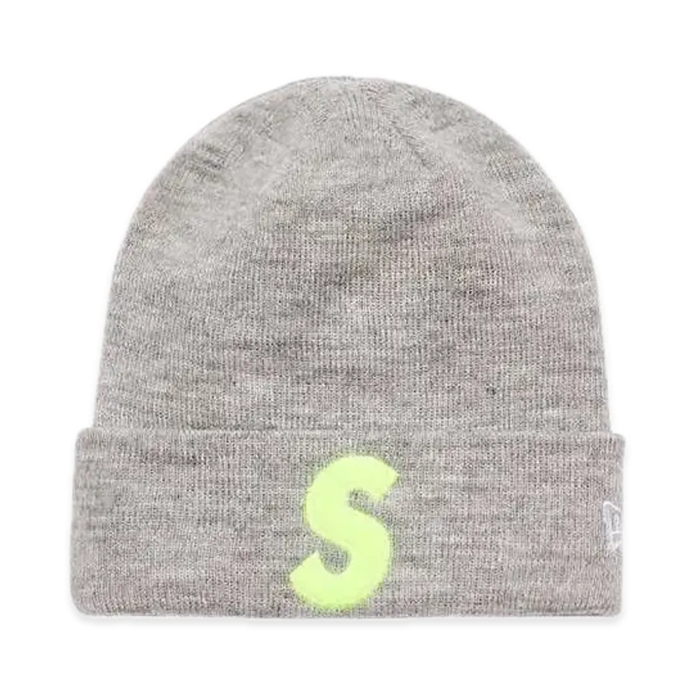 Supreme New Era S Logo Beanie "Heather Grey" (19FW)