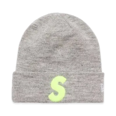Supreme New Era S Logo Beanie "Heather Grey" (19FW)