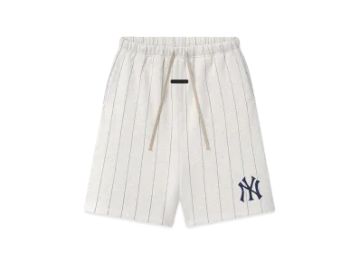 FEAR OF GOD x MLB Yankees 90's Sweatshort "Oatmeal Heather W Dark Sapphire Pinstripes"