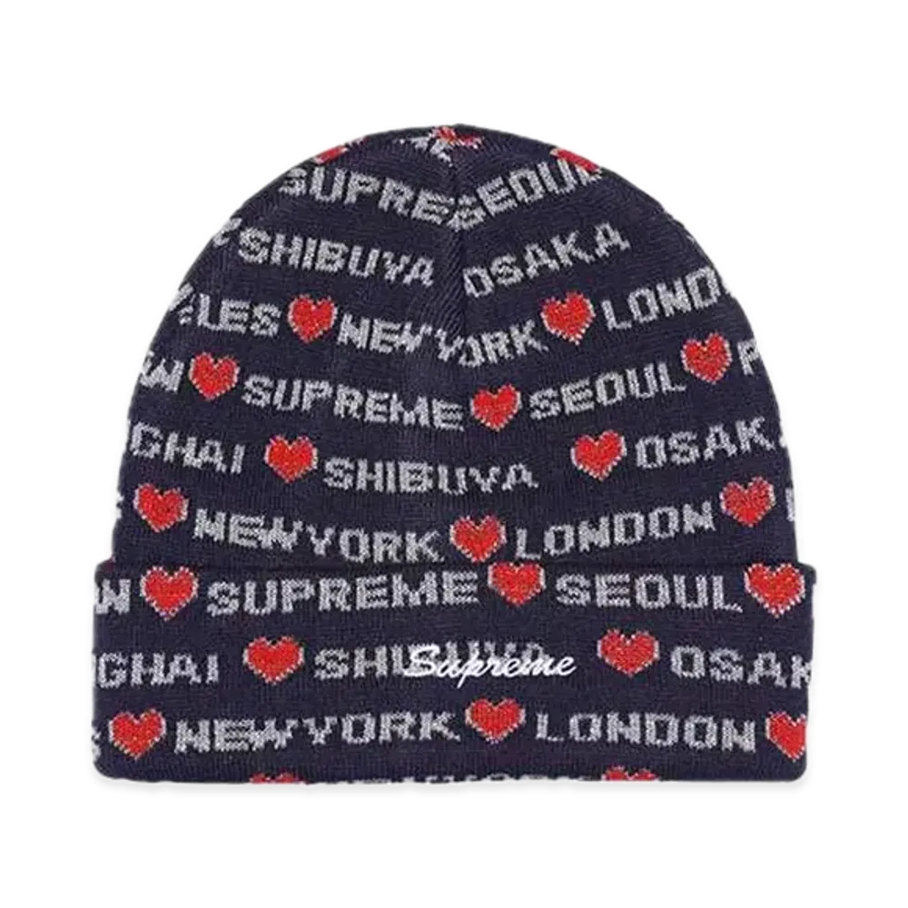 Supreme Hearts Beanie "Navy"