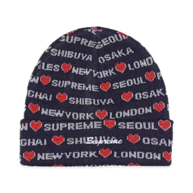 Supreme Hearts Beanie "Navy"