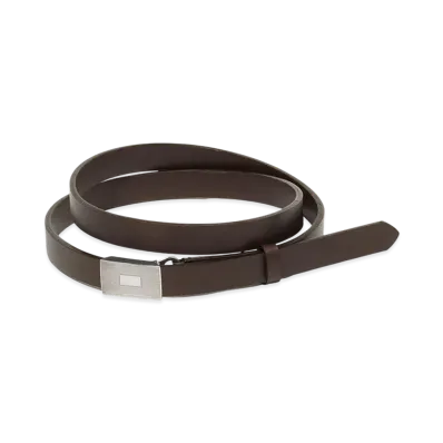 AURALEE Slide Buckle Belt "Brown"