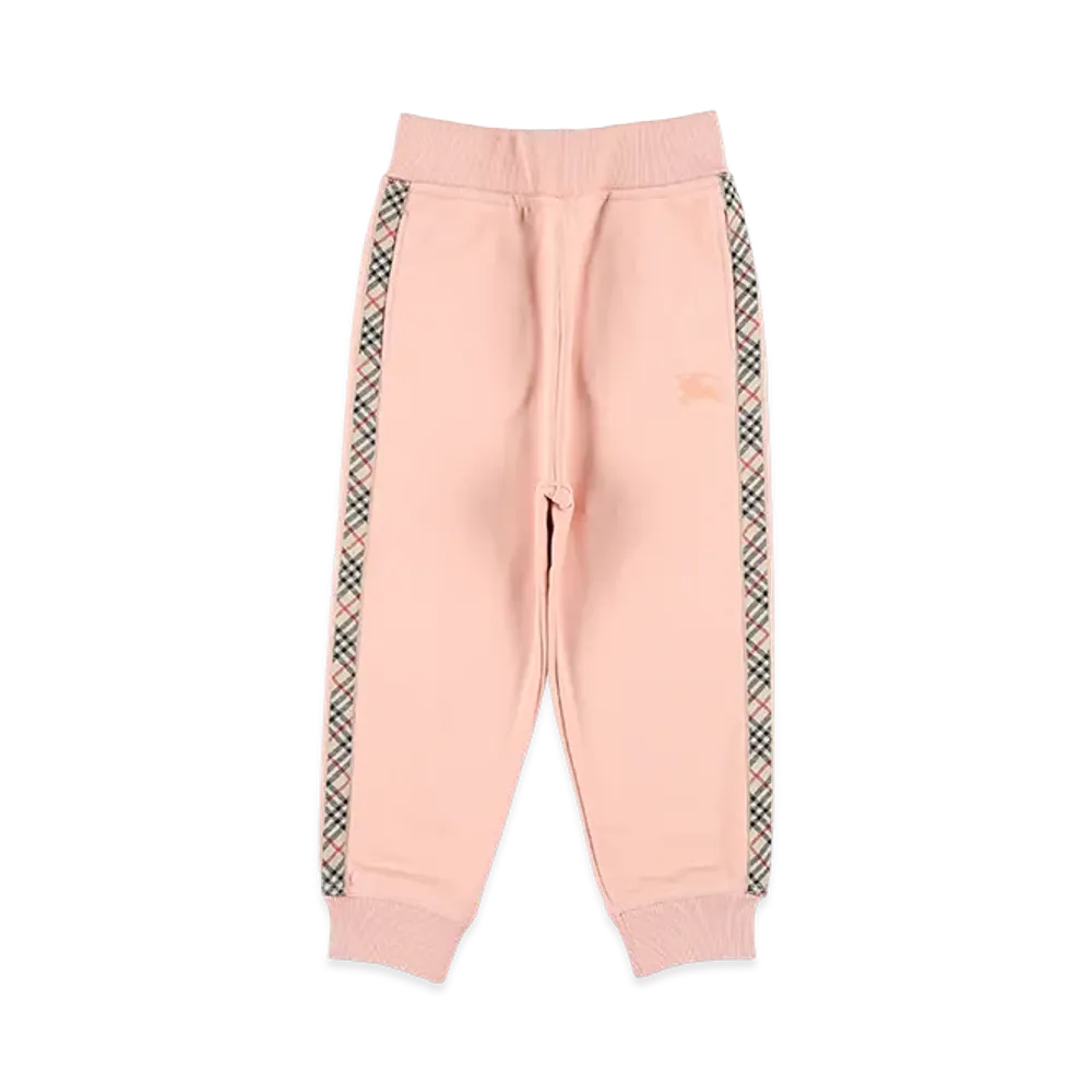 Burberry Kids KG4 Jackson Check Tape Trousers "Pink"