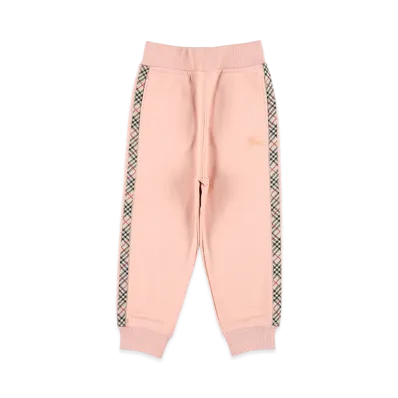 Burberry Kids KG4 Jackson Check Tape Trousers "Pink"