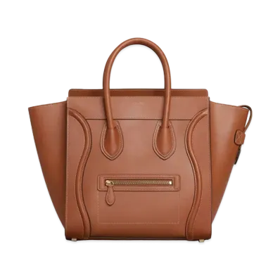 CELINE Mini Luggage Handbag in Natural Calfskin "Tan"