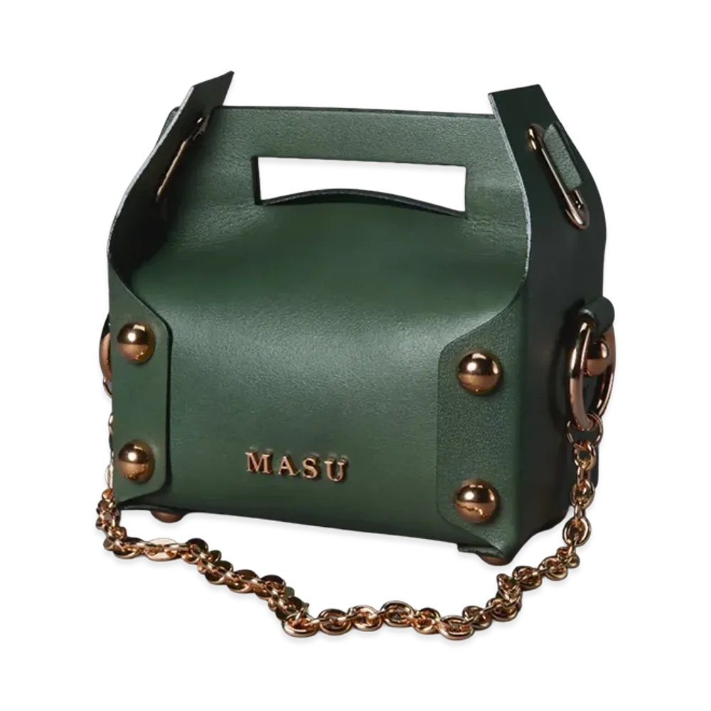 MASU Leather Cake Bag "Moss Green"