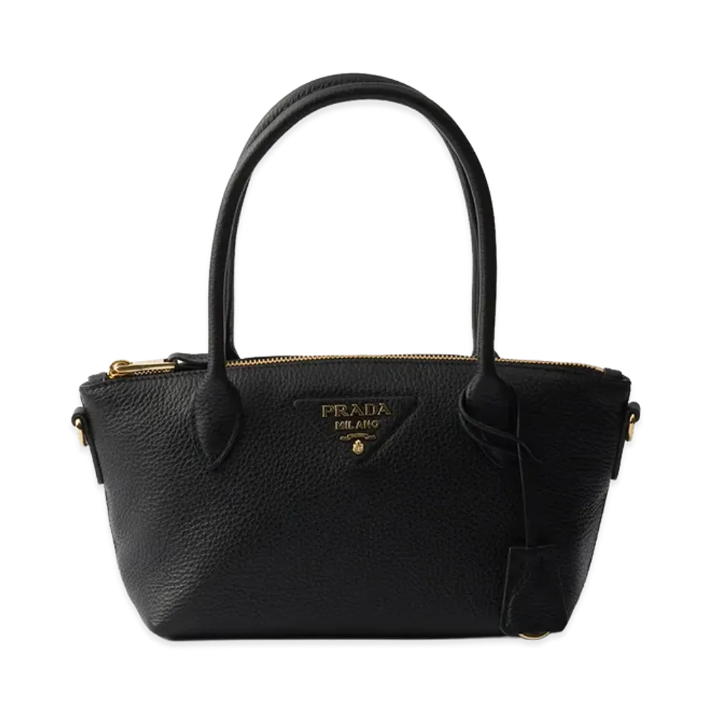 PRADA Leather Mini Handbag "Black"