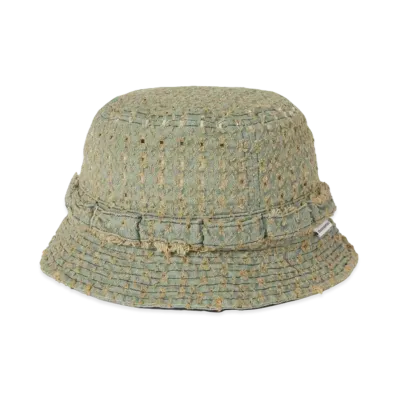 thisisneverthat Damaged Denim Jungle Bucket Hat "Washed Blue"