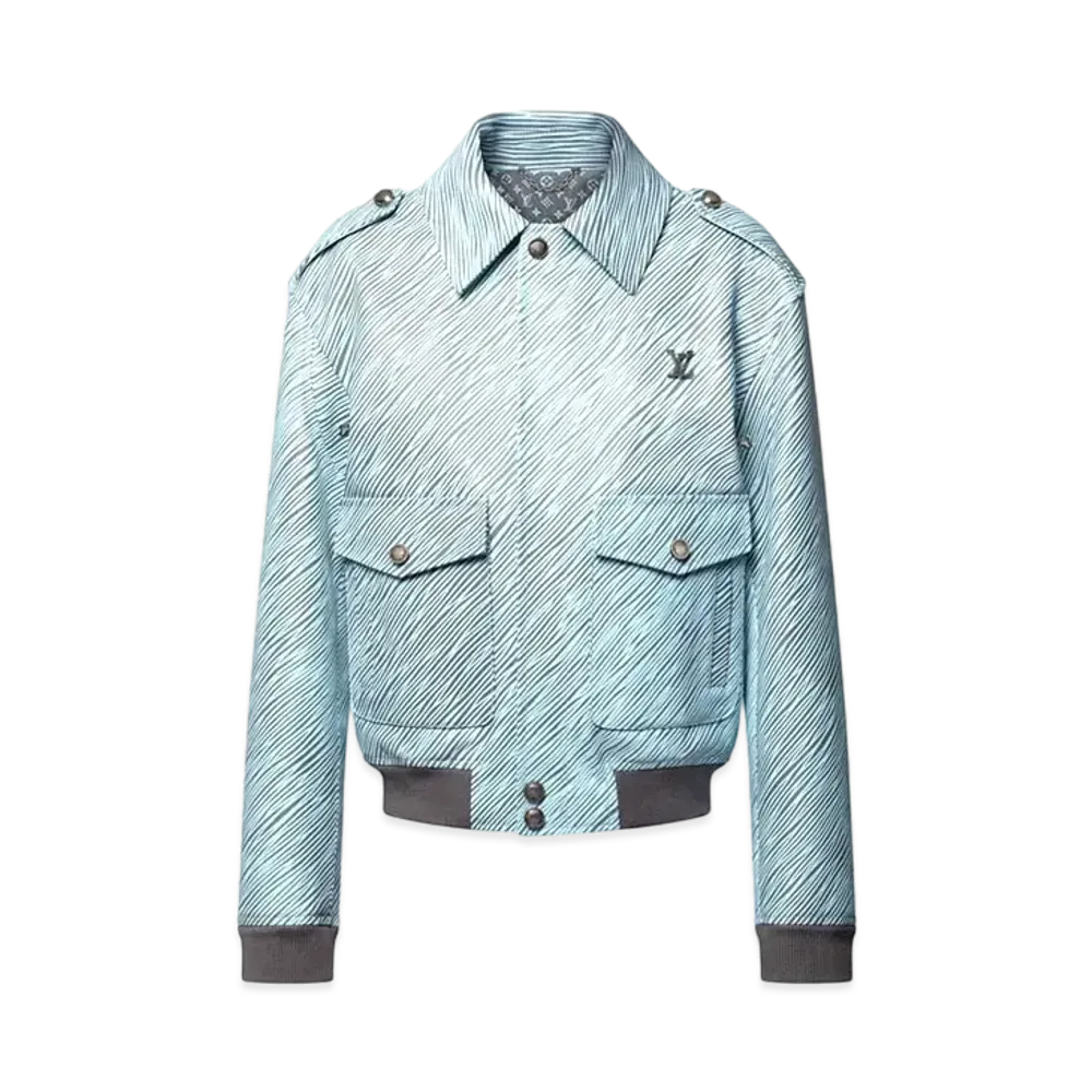 Louis Vuitton x Park Seo-Bo Epi Leather Flight Jacket "Ballad Blue"
