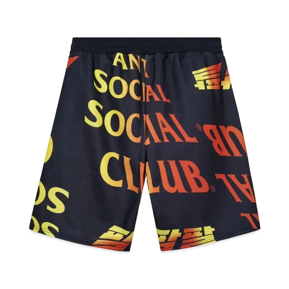 ANTI SOCIAL SOCIAL CLUB FA22 Whisped Black Terry Fleece Shorts "Black"
