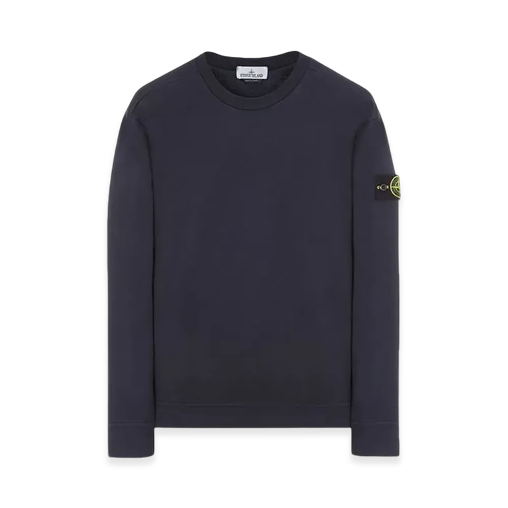 Stone Island 63750 Heavy Cotton Fleece Crewneck Sweatshirt - 23FW "Navy Blue"